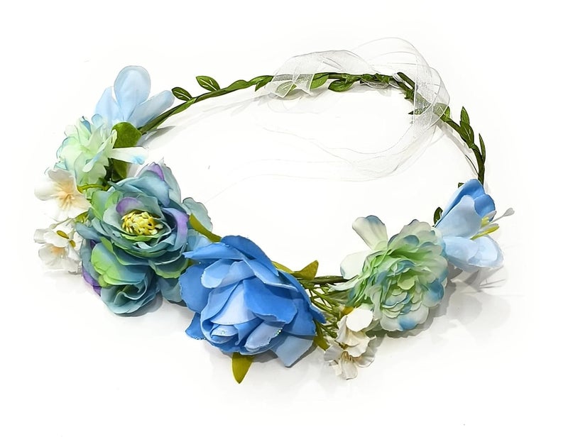 FAIRYTALE Women Hair Flower Crown Head Garland Wedding Hair Wreath Dried Flowers Corolla Garlands Floral Headband Headdress Hair Tiaras - Image 1