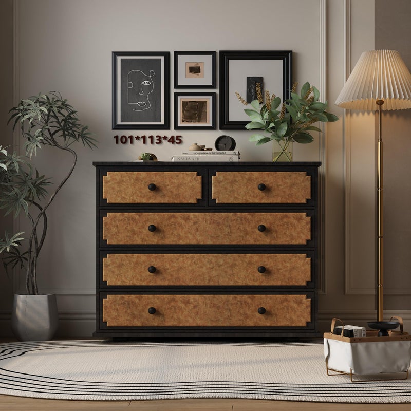 BAYYA Mid Century Modern Wallpaper Copper Peel and Stick Wallpaper Gold/Orange/Brown Industrial Wall Paper 16"x118" Rust Vintage Metallic Concrete Contact Paper for Bedroom Bathroom Living Room Wall - Image 2