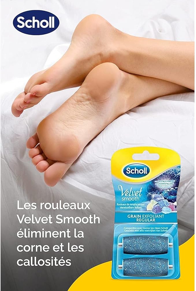 Scholl Velvet Smooth Express Pedi Crystal Diamonds Exfoliating Grain 2 Replacement Rolls - Image 2