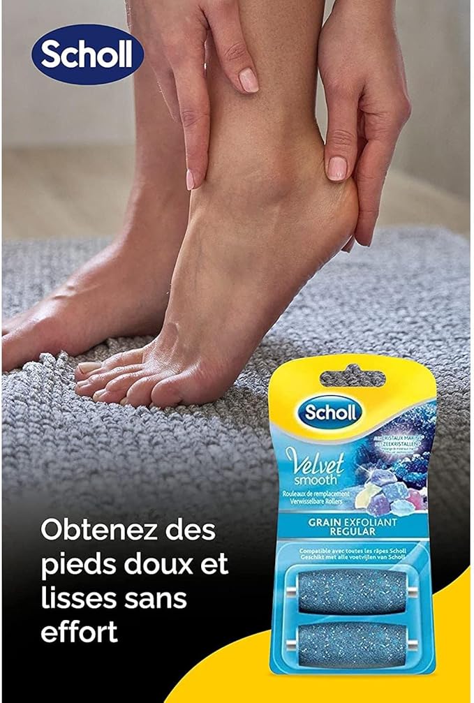 Scholl Velvet Smooth Express Pedi Crystal Diamonds Exfoliating Grain 2 Replacement Rolls - Image 4