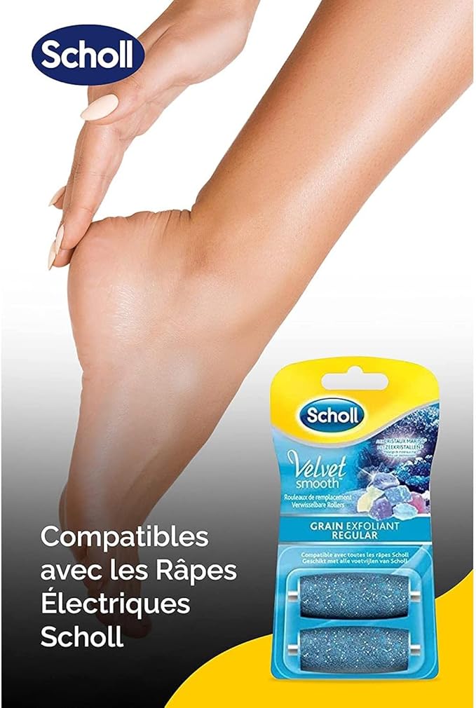 Scholl Velvet Smooth Express Pedi Crystal Diamonds Exfoliating Grain 2 Replacement Rolls - Image 5