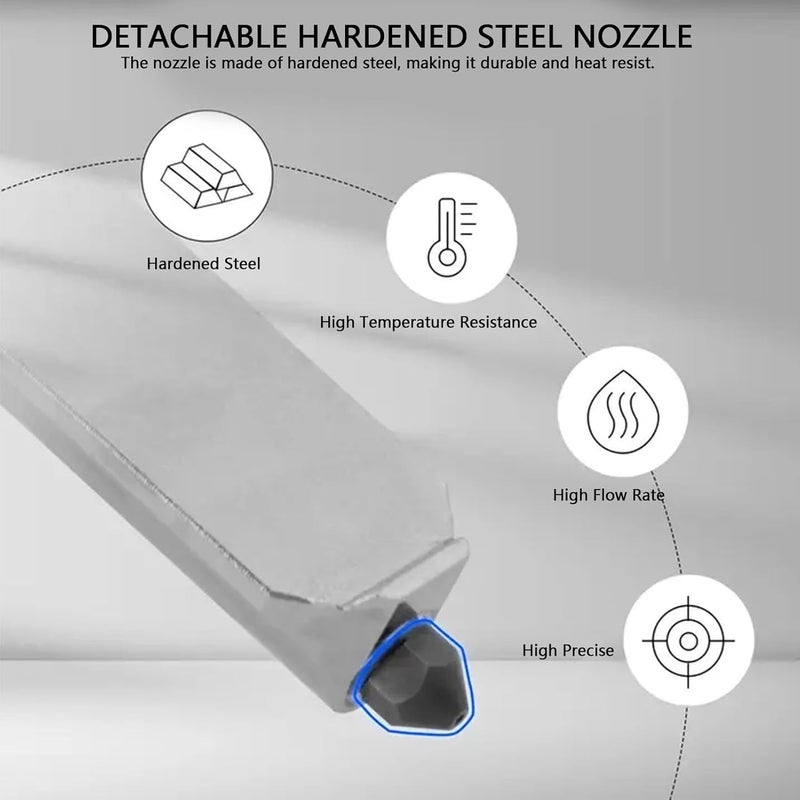 FTVOGUE Hotend Kit, Hardened Steel 0.2mm Nozzle with Easy Installation for 3D Printer Printing HighQuality - Image 2