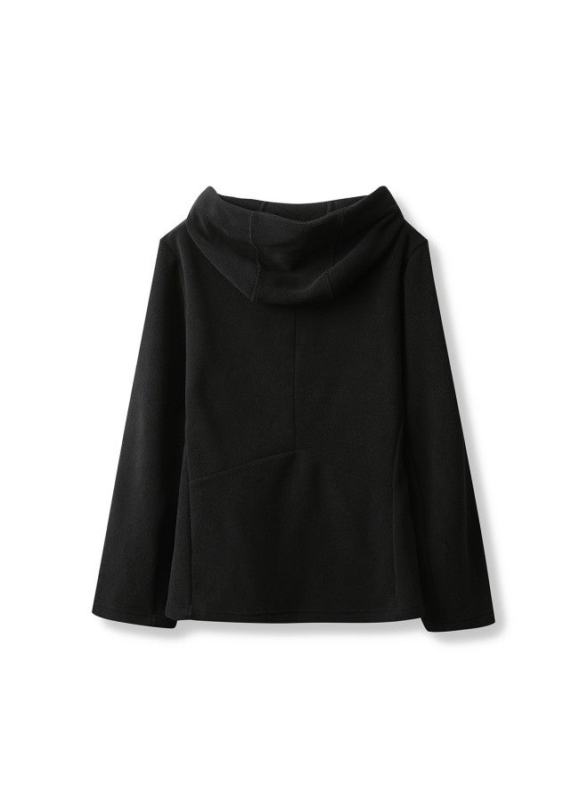 Flying in the snow Women's Hooded Comfortable Warm Versatile Simple Short Jacket 2025 Spring Autumn New Basic Outdoor Casual - Image 4