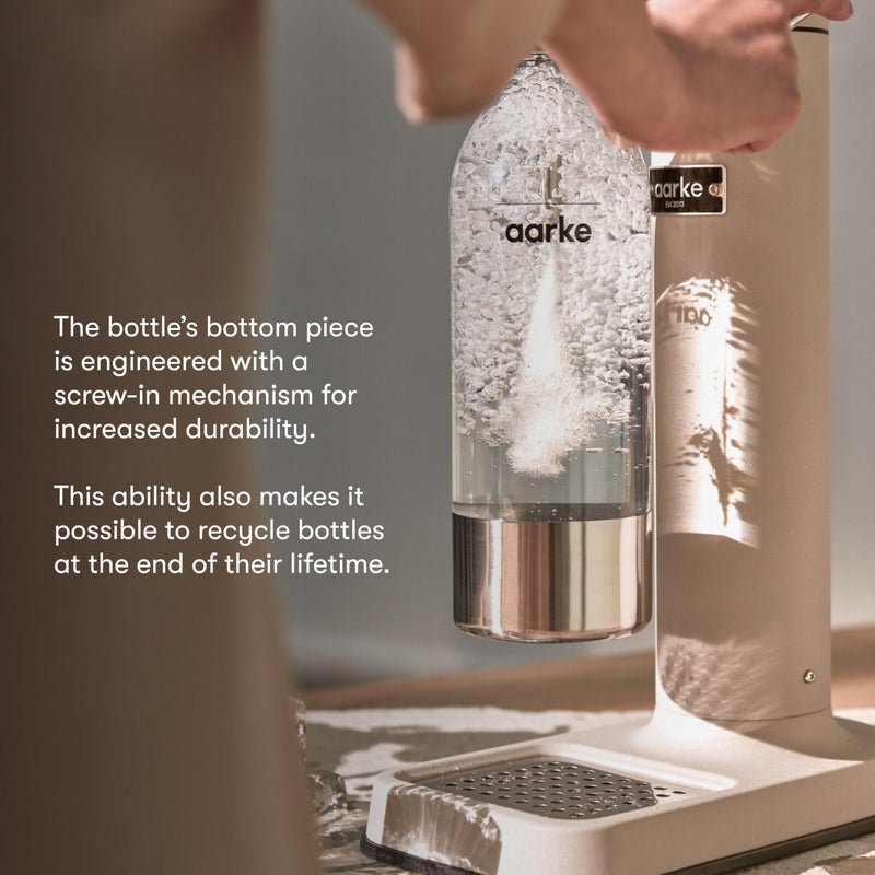 aarke Extra PET Stainless Steel Reusable Bottle for Carbonator l, ll, and 3, BPA-Free and Non-Toxic, 800ml (2-Pack) - Image 3