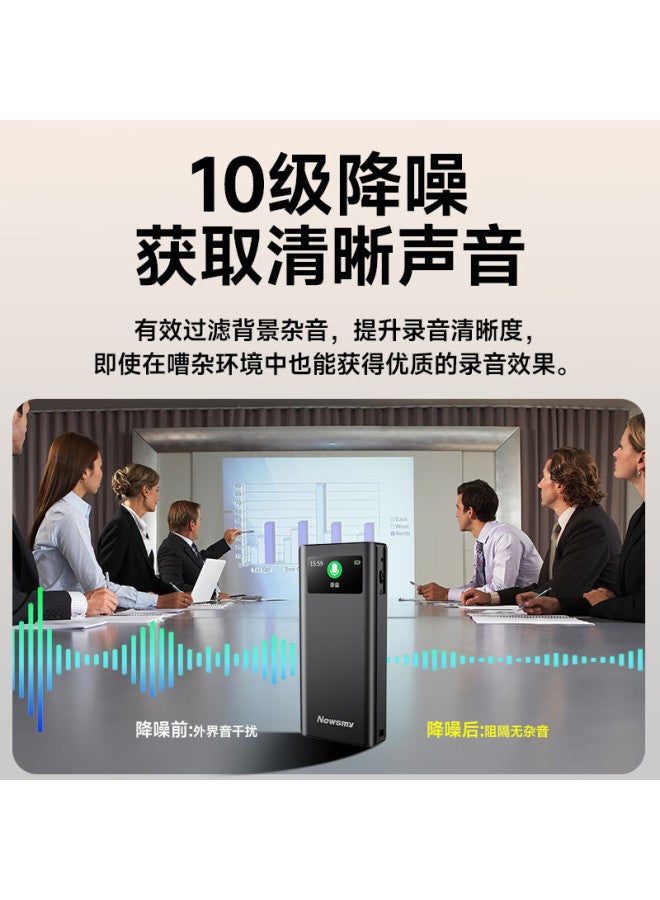 Newsmy Newman Ultra-Long Standby 30 Days 128Gb Voice Recorder G7 Professional Lawyer Portable High-Definition Recording Device With Text-To, Noise Reduction, Portable, Can Connect To Phone, Conference, Small Mini - Image 1