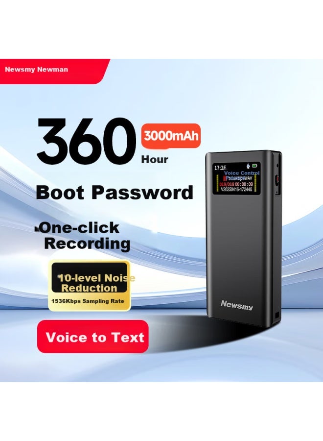Newsmy Newman Ultra-Long Standby 30 Days 128Gb Voice Recorder G7 Professional Lawyer Portable High-Definition Recording Device With Text-To, Noise Reduction, Portable, Can Connect To Phone, Conference, Small Mini - Image 2