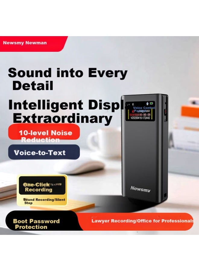 Newsmy Newman Ultra-Long Standby 30 Days 128Gb Voice Recorder G7 Professional Lawyer Portable High-Definition Recording Device With Text-To, Noise Reduction, Portable, Can Connect To Phone, Conference, Small Mini - Image 4