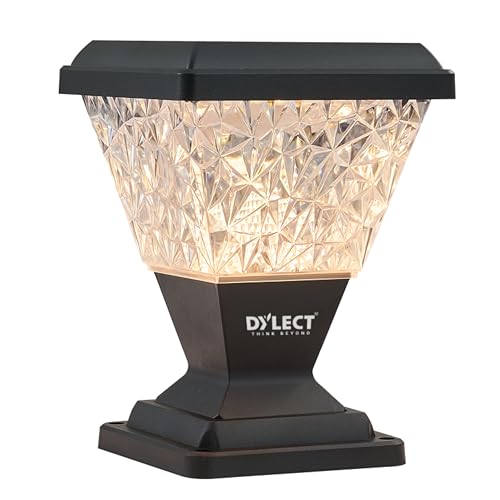 DYLECT® Luxe 48 LED Solar Light for Outdoor Garden, Gate, Pillars, Balcony & Terrace | Pyramid Shape | Multi-Color, Waterproof, Remote-Controlled, Auto On-Off, Wall & Ground Mount (Small) - Image 1