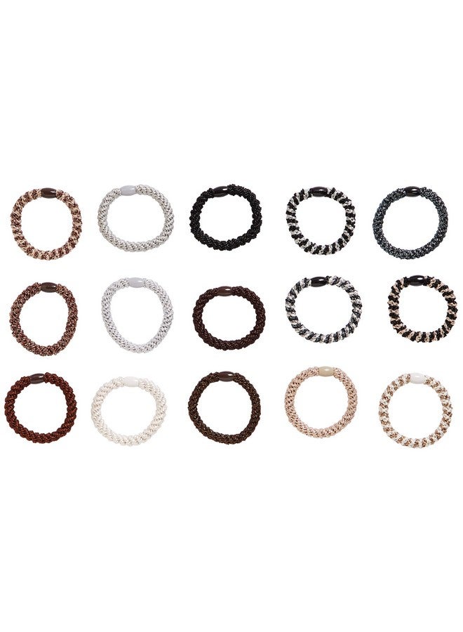 إل.إريكسون ربطات شعر على شكل ذيل حصان من إل. إريكسون - ألوان محايدة جديدة - عبوة من 15 ربطة شعر - Image 3