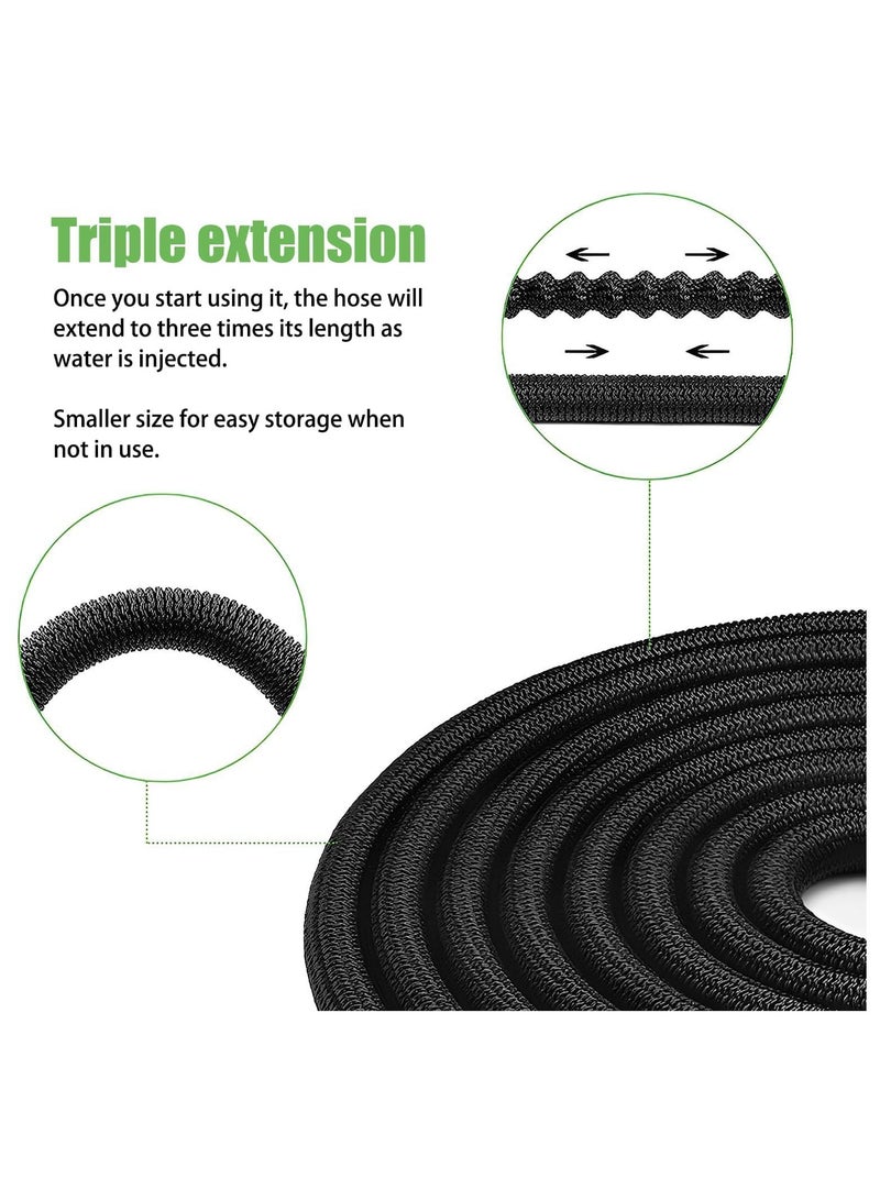 Arabest Expandable Garden Hose, 100 FT Flexible Water Hose, Triple Layer Latex & 8 Patterns Spray Nozzle and 3/4" Solid Brass Fittings Garden Hosesfor, Home & Heavy Duty Commercial Use - Image 2