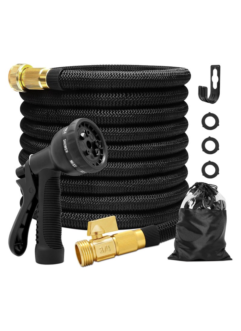 Expandable Garden Hose, 100 FT Flexible Water Hose, Triple Layer Latex & 8 Patterns Spray Nozzle and 3/4" Solid Brass Fittings Garden Hosesfor, Home & Heavy Duty Commercial Use - pzsku/Z8B5A28BB84D73DC0D5D0Z/45/_/1732264268/c6a3dfe9-0bbb-45c4-86ff-c2a3cf92cca8