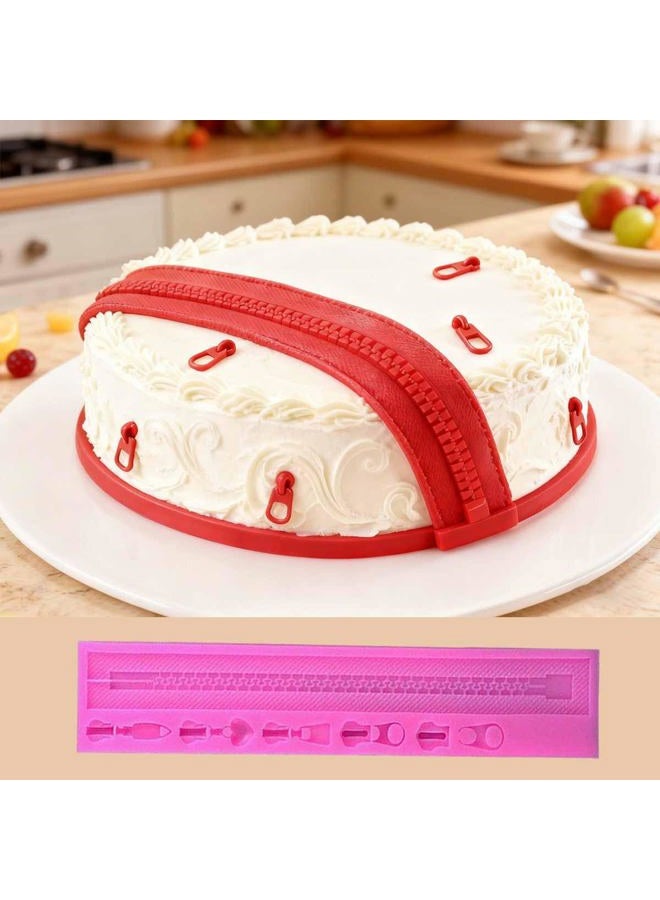 KuuGuu 2 PACK Zipper Chain Silicone Mold for DIY Cake Cupcake Topper Fondant Chocolate Clay Mould Purse Bag Mold - Image 5