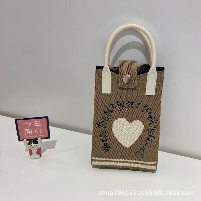 New Knitted Bag High-End Sense Mobile Phone Bag Xiaozhong All-Match Handbag Women'S Crossbody Handbag - Image 4