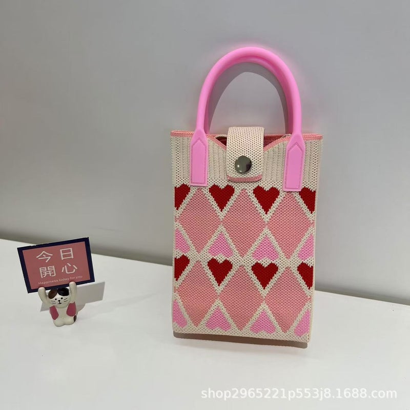 New Knitted Bag High-End Sense Mobile Phone Bag Xiaozhong All-Match Handbag Women'S Crossbody Handbag - Image 3