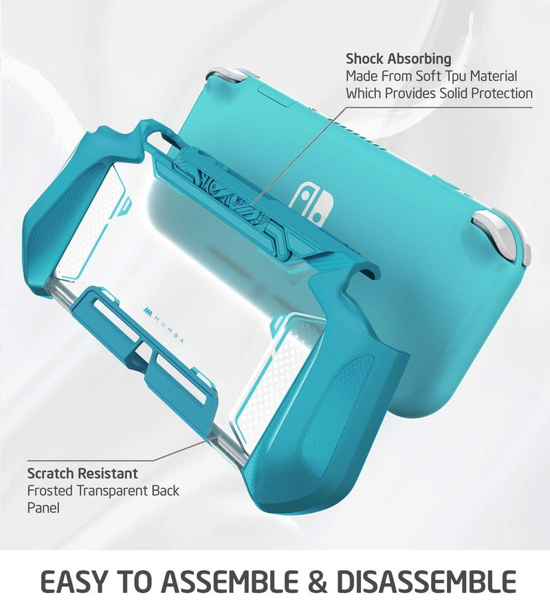 Mumba Grip Case for Nintendo Switch Lite, [Blade Series] TPU Protective Portable Cover Accessories Compatible with Switch Lite Console 2019 Release (Peacock) - Image 3
