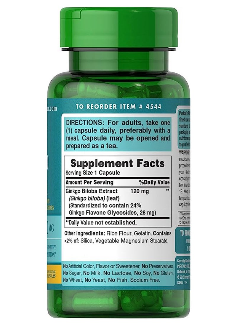 Nature's - Bounty Ginkgo Biloba 120 Mg 100 Capsules - Image 1