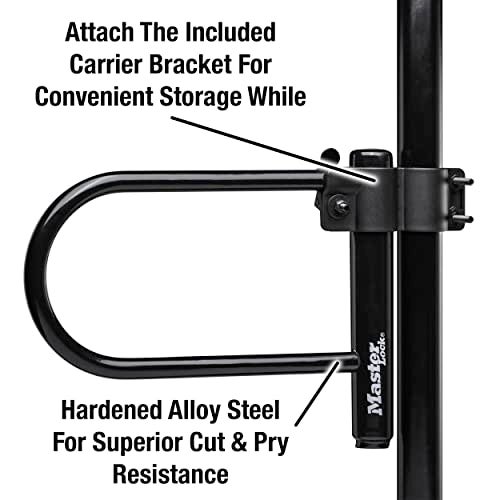 Master Lock 7.25" U Lock with Looped End Cable - Image 5