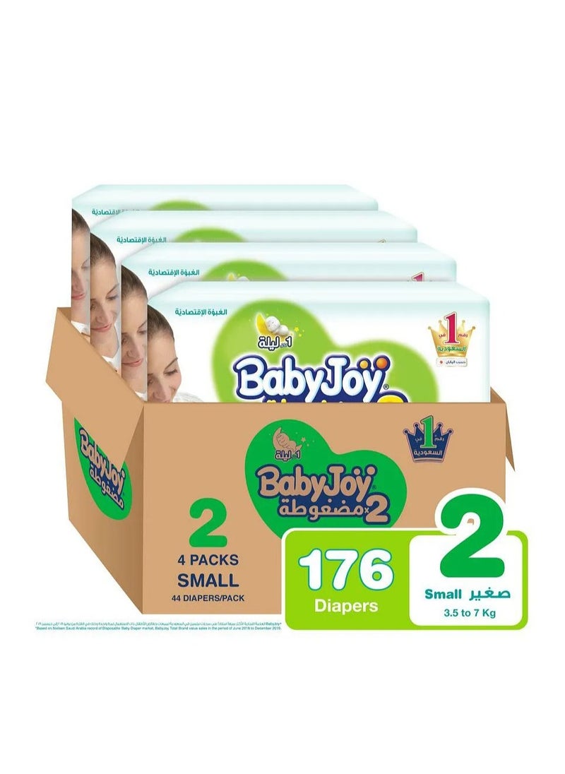 Baby Joy BabyJoy Olive Pants, Diapers, Mega Box, Size 2, Pack of 4 - 44 Diapers Each 