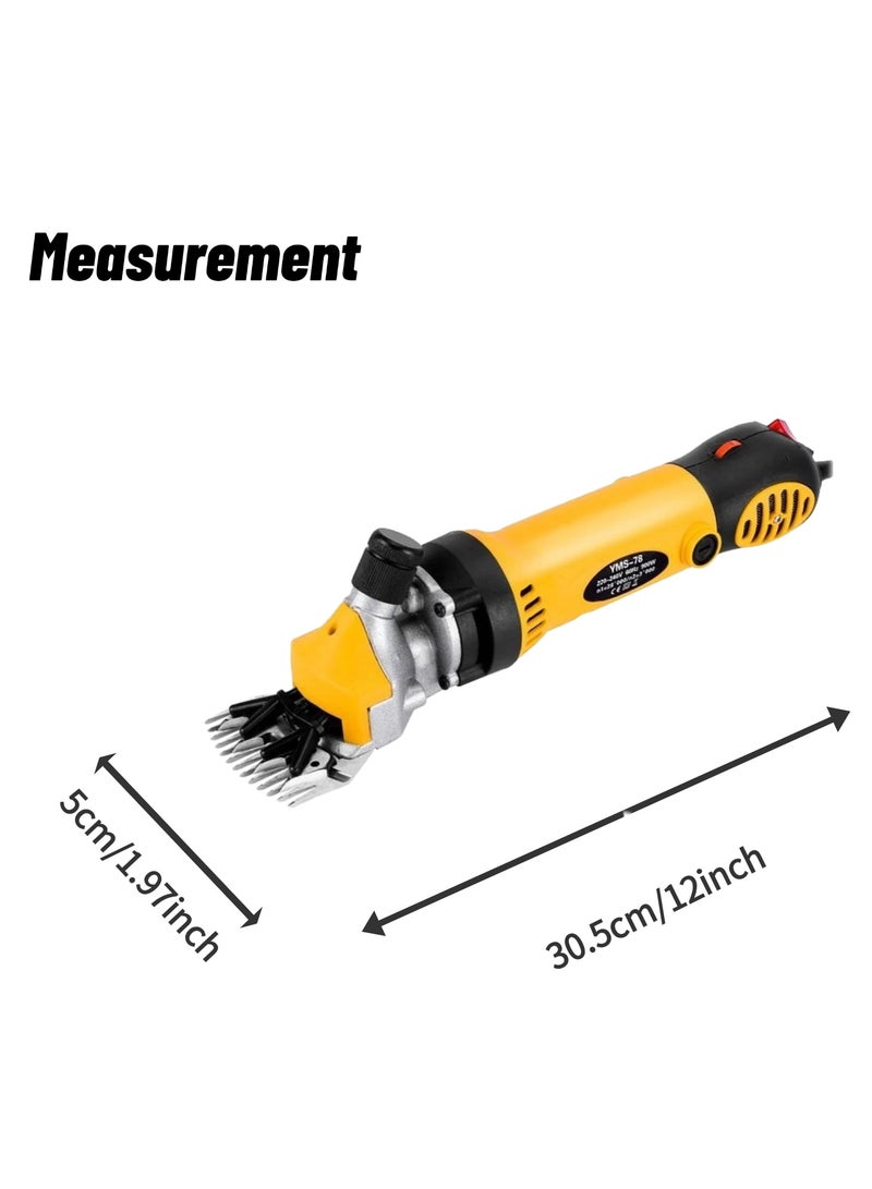 GearZone Upgrade Professional Wool Shears, Adapted for Sheep Grooming, 1000W Electric Pet Trimmer Machine, Professional Animal Hair Clipper with Trimmer Adjustable Speed（Yellow）  - Image 2