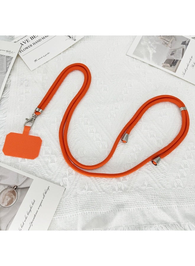 NIBEMINENT Beaded Phone Lanyard, Anti Lost Removable Wrist Strap, Universal Cross Body Bracelet Pendant, Phone Keychain Lanyard,Orange