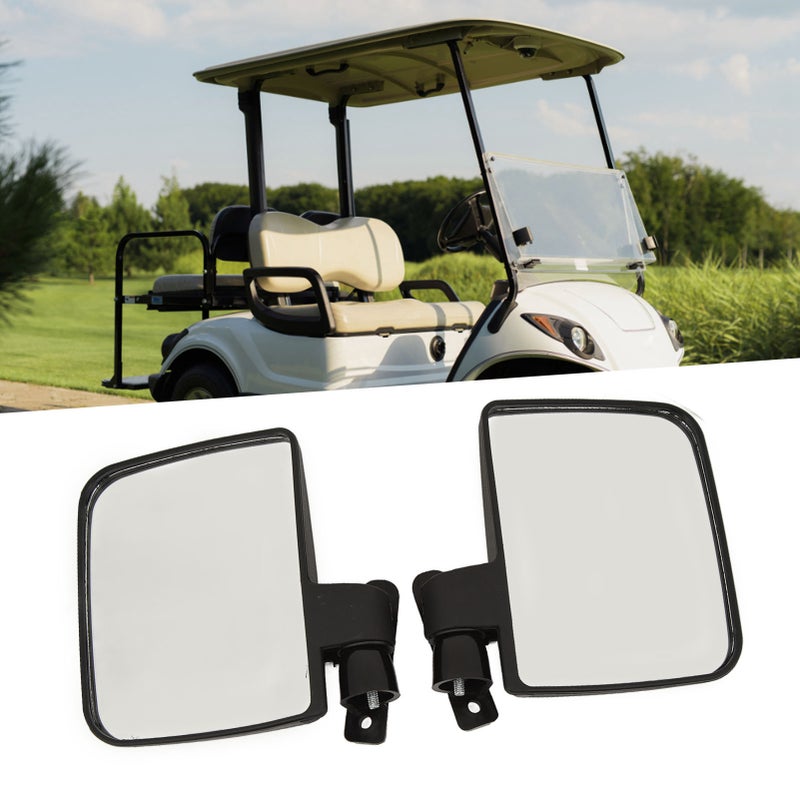 مرايا عربة الجولف 2 قطعة - مرآة منظر جانبي ومرآة مراقبة خلفية لعربة الجولف من Club Car و EZGO - Image 2