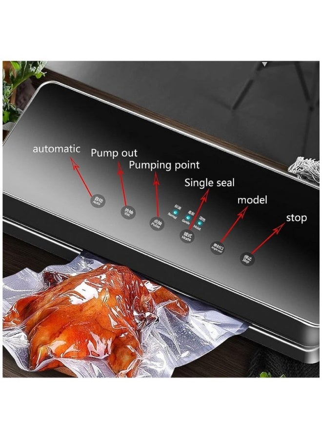 AROAQ Vacuum Sealer Machine – Automatic & Manual Food Sealing for Dry and Moist Foods, One-Touch Vacuum Packing, 30cm Wide Seal, 65kPa Strong Suction, Electric Food Preservation Machine , Black - Image 3