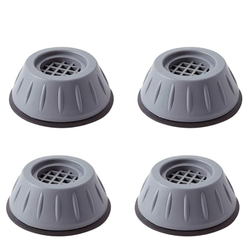 Oblivion Anti-Vibration Pads for Washing Machine 4Pcs – Noise Cancelling Feet, Shock Absorber Bushes, Leveling Support Legs with Suction Base, Durable Round Washer Stand for Stability and Reduction - Image 1