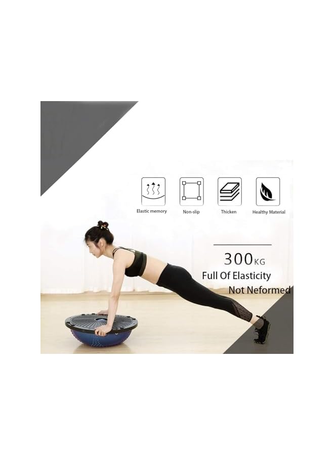 PROMASS Half Ball Balance Trainer - 46Cm Anti Slip Half Balance Ball With Resistance Bands And Foot Pump, Exercise Ball For Yoga, Fitness, Core Training, Home Gym Workout - Image 5