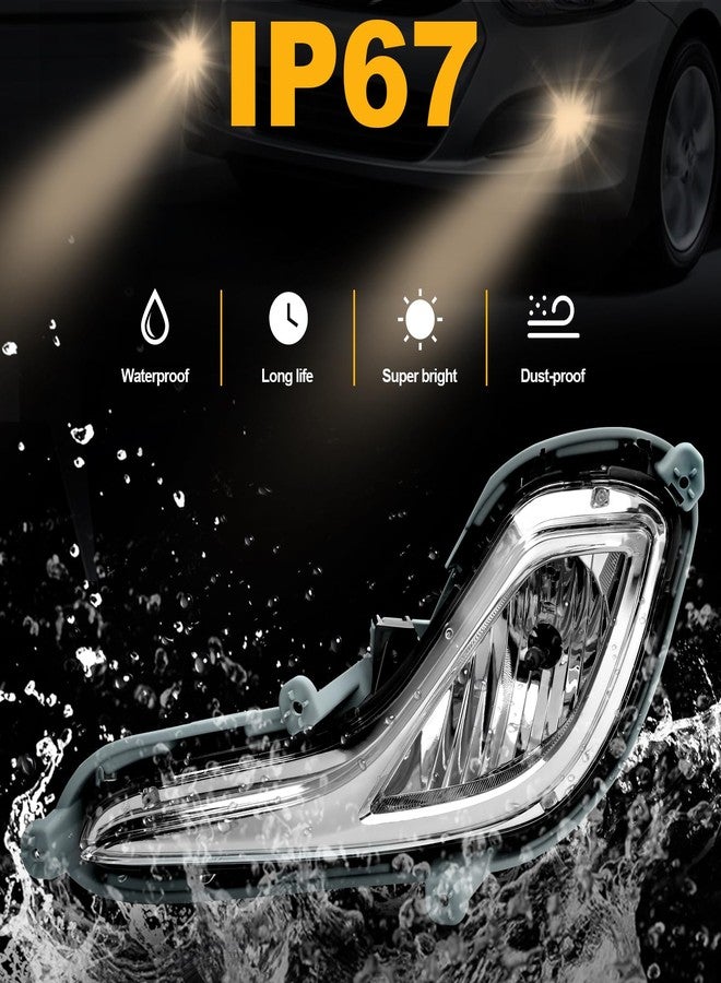 OKSIWA Halogen Fog Lights for 2012-2017 Hyundai Accent, Front Bumper Replacement Lamps with Wiring Harness, Clear Lens, Weather Resistant, Improves Visibility - Image 4
