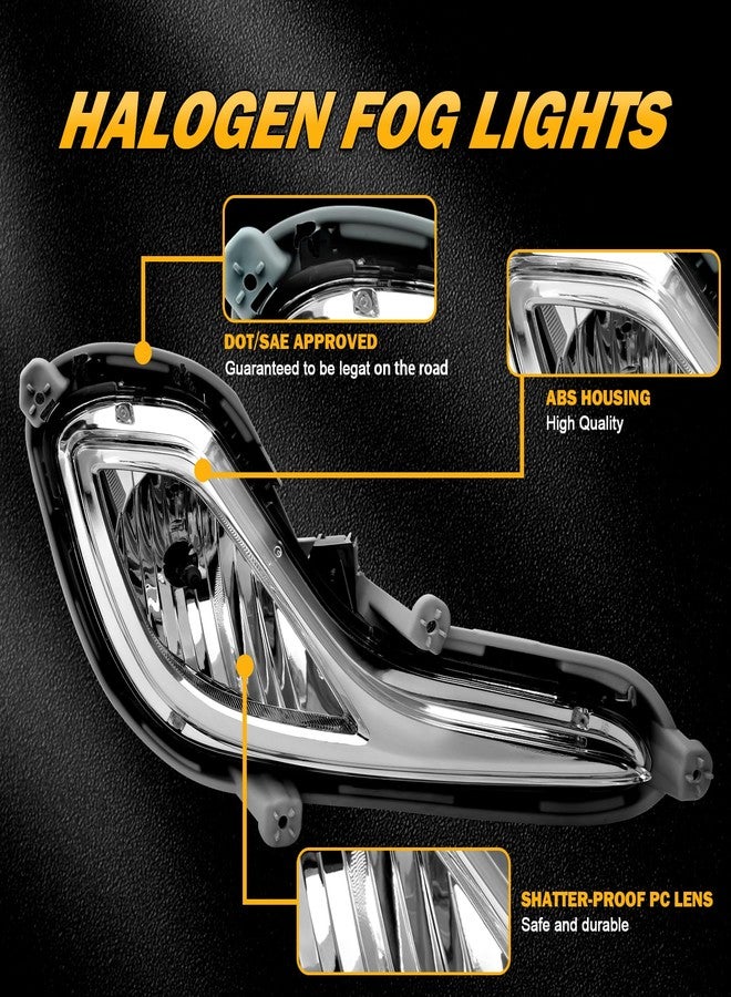OKSIWA Halogen Fog Lights for 2012-2017 Hyundai Accent, Front Bumper Replacement Lamps with Wiring Harness, Clear Lens, Weather Resistant, Improves Visibility - Image 3