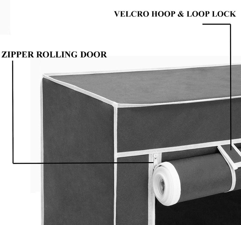 GTC 6 Layer Multipurpose Collapsible Almirah Wardrobe with Plastic Frame and Non Woven Fabric Cover Maroon - Image 5