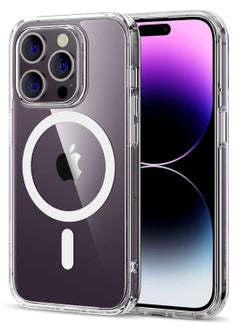 Magnetic Case Compatible with iPhone 14 pro Case, Compatible with MagSafe Wireless Charging, Transparent Anti-Scratch Back Shockproof Protective Slim Thin Phone Case Cover, Clear