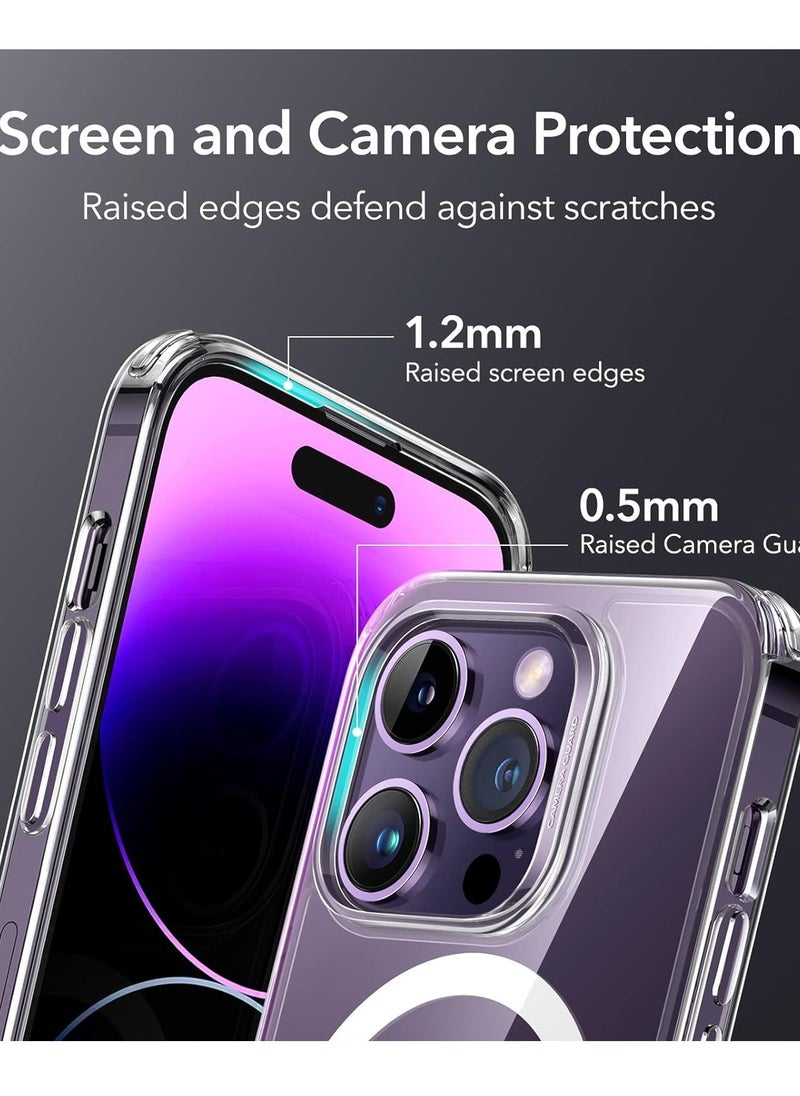 Generic - Magnetic Case Compatible with iPhone 14 pro Case, Compatible with MagSafe Wireless Charging, Transparent Anti-Scratch Back Shockproof Protective Slim Thin Phone Case Cover, Clear - Image 1