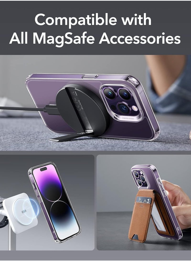 Generic - Magnetic Case Compatible with iPhone 14 pro Case, Compatible with MagSafe Wireless Charging, Transparent Anti-Scratch Back Shockproof Protective Slim Thin Phone Case Cover, Clear - Image 1
