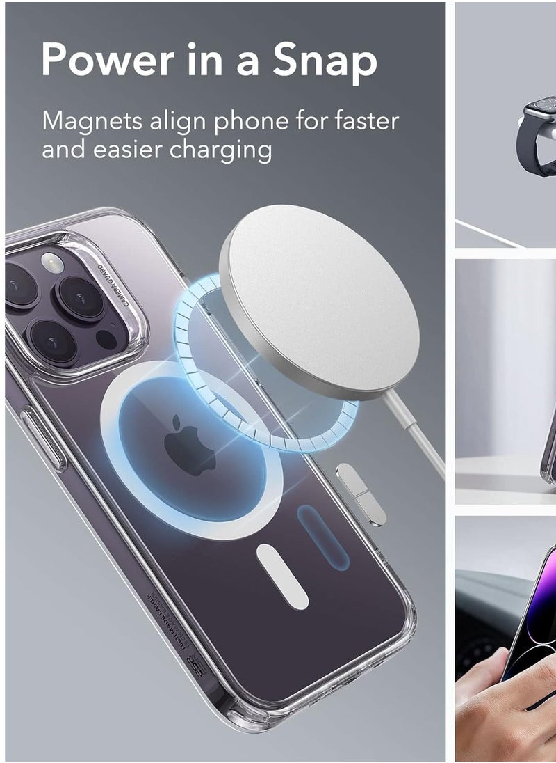 Generic - Magnetic Case Compatible with iPhone 14 pro Case, Compatible with MagSafe Wireless Charging, Transparent Anti-Scratch Back Shockproof Protective Slim Thin Phone Case Cover, Clear - Image 1