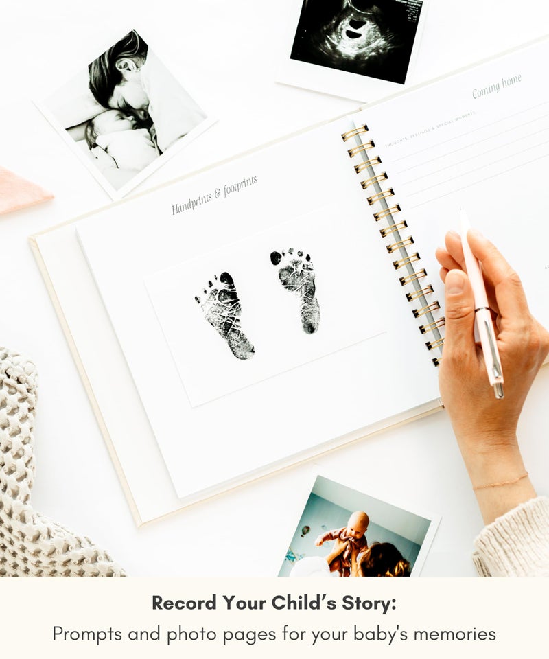 Lamare Baby First Year Book â€“ Baby Memory Book for Girls & Boys - Baby Milestone Book from Pregnancy to Childhood â€“ Cute Baby Book Keepsake Gift - Image 3