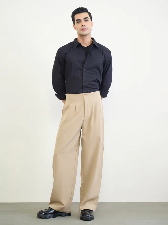 Styli Men Regular Fit Solid Shirt