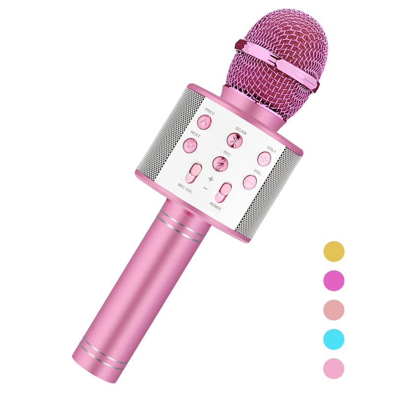 Niskite Kids Karaoke Microphone for Singing Bluetooth Karaoke Microphone Wireless Perfect Christmas Birthday Gifts for 2 3 4 5 6 7 8 Year Old Girls Toys - Image 2