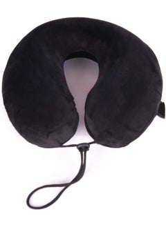 Generic Travel Neck Pillow – Memory Foam Cushion for Neck Support, Comfortable and Portable, Black  - Image 1