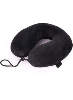 Generic Travel Neck Pillow – Memory Foam Cushion for Neck Support, Comfortable and Portable, Black  - Image 2
