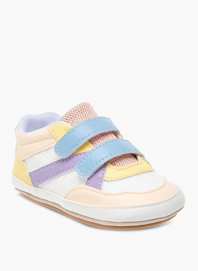 Barefeet Girls Colourblock Shoes with Hook and Loop Closure