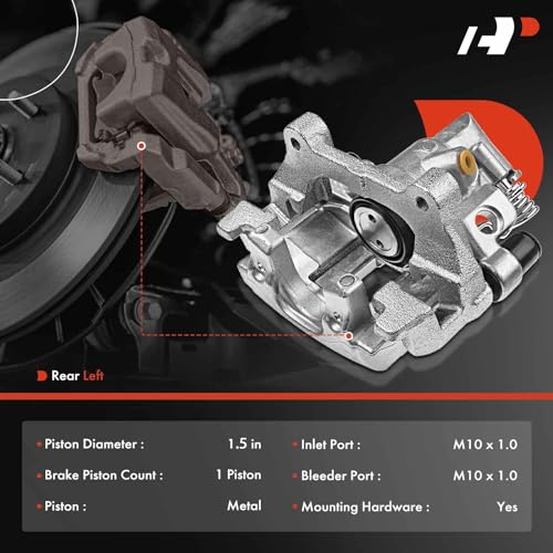 A-Premium Disc Brake Caliper Assembly with Bracket Compatible with Select Mazda Models - 5 2006-2010/2012-2015, L4 2.3L, L4 2.5L - Rear Left Driver Side - Image 2