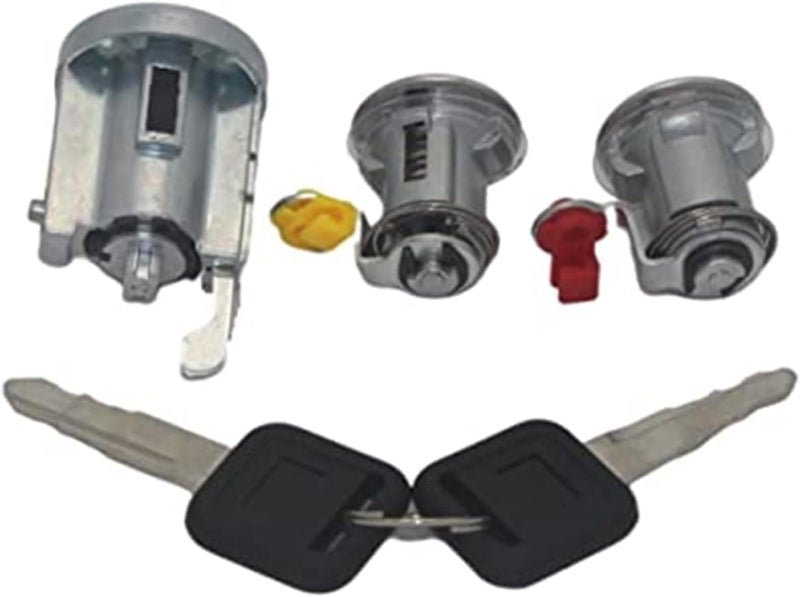 QASULER 3pcs Ignition Cylinder Door Lock Set for Isuzu - Image 2