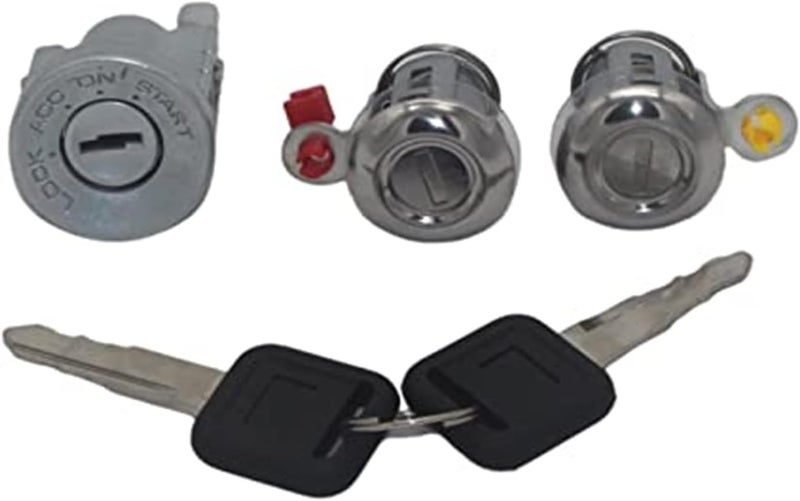 QASULER 3pcs Ignition Cylinder Door Lock Set for Isuzu - Image 1
