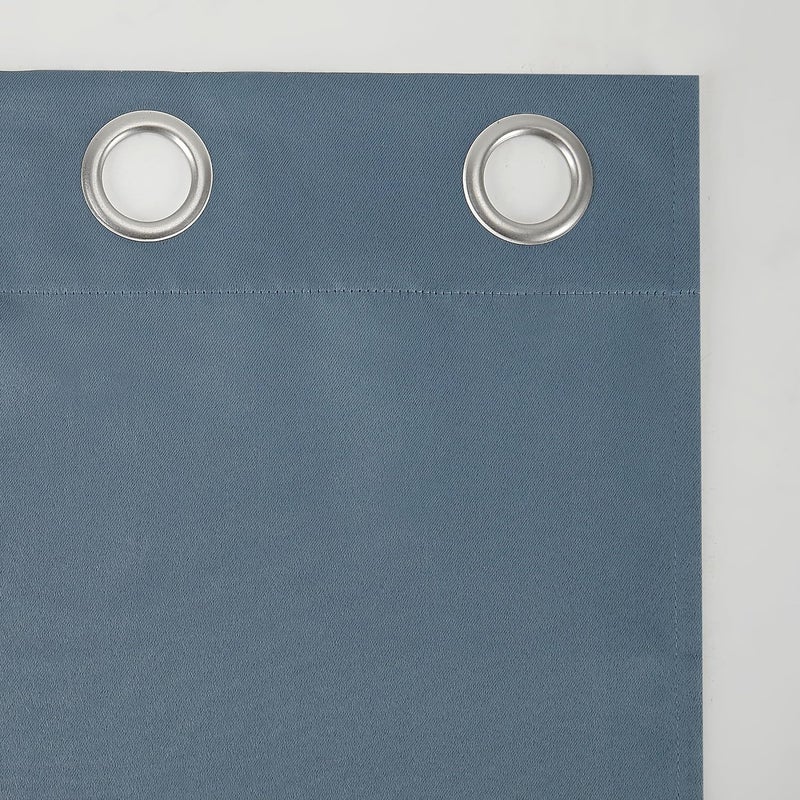 Sun Zero Easton Energy Saving Blackout Grommet Curtain Panel, 40" x 95", Denim Blue - Image 5