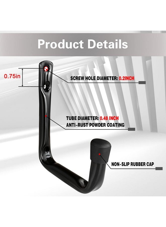 Dreecy - J Utility Hooks For Hanging Heavy Duty Garage Storage Utility Hooks For Garage Wall Color Black 5 Pack - Image 1