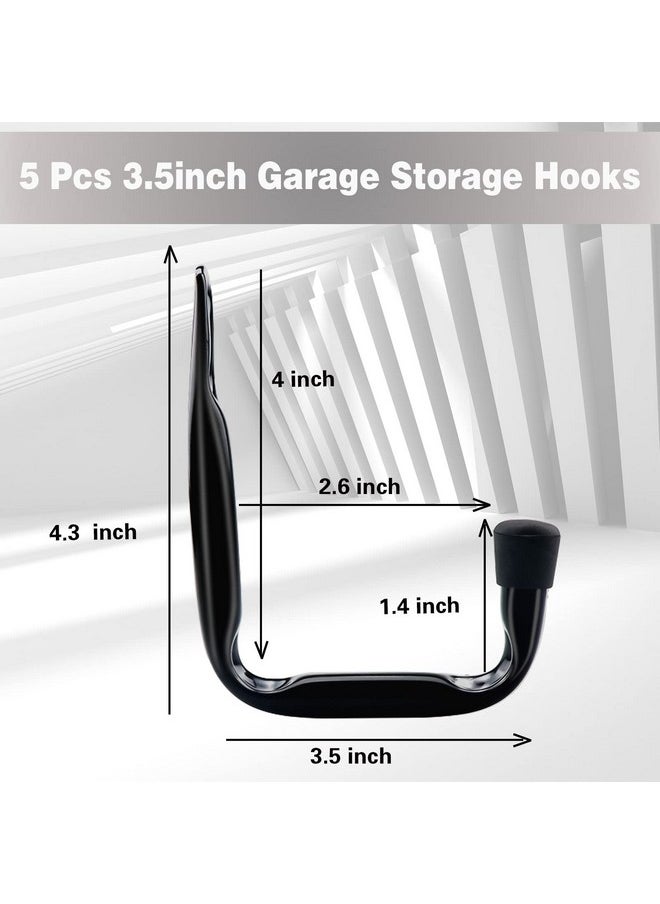 Dreecy - J Utility Hooks For Hanging Heavy Duty Garage Storage Utility Hooks For Garage Wall Color Black 5 Pack - Image 1