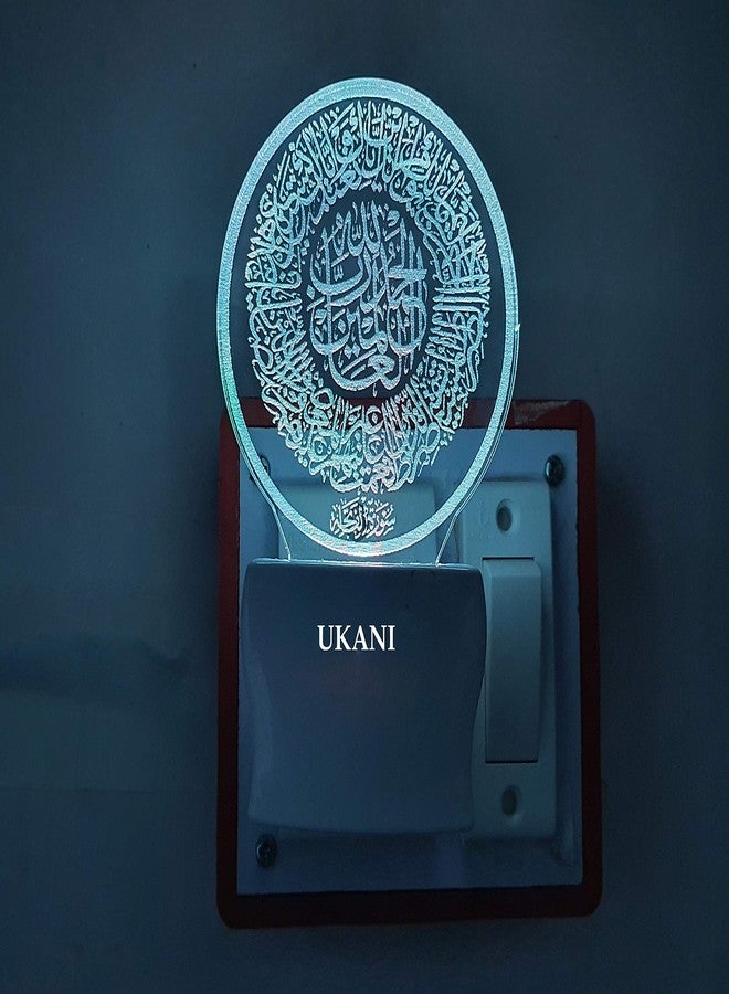 UKANI 3D Illusion Surah E FATIHA Islamic Design Night Lamp with 7 Colour Changing Light (Size 3 Inch , Multicolour ) - Image 4
