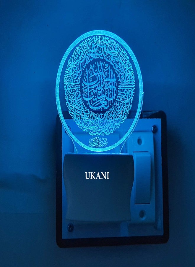 UKANI 3D Illusion Surah E FATIHA Islamic Design Night Lamp with 7 Colour Changing Light (Size 3 Inch , Multicolour ) - Image 2