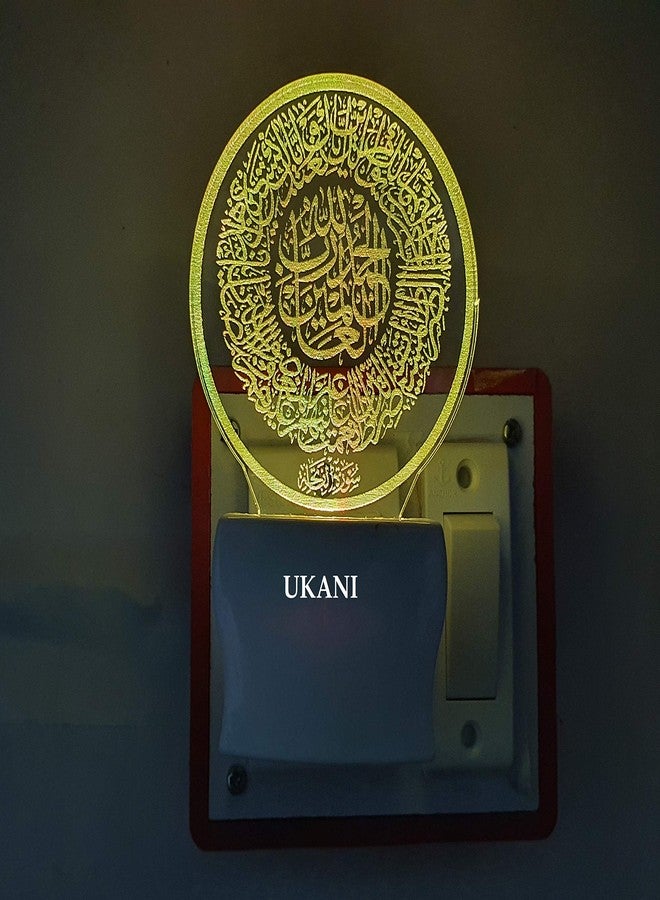UKANI 3D Illusion Surah E FATIHA Islamic Design Night Lamp with 7 Colour Changing Light (Size 3 Inch , Multicolour ) - Image 3